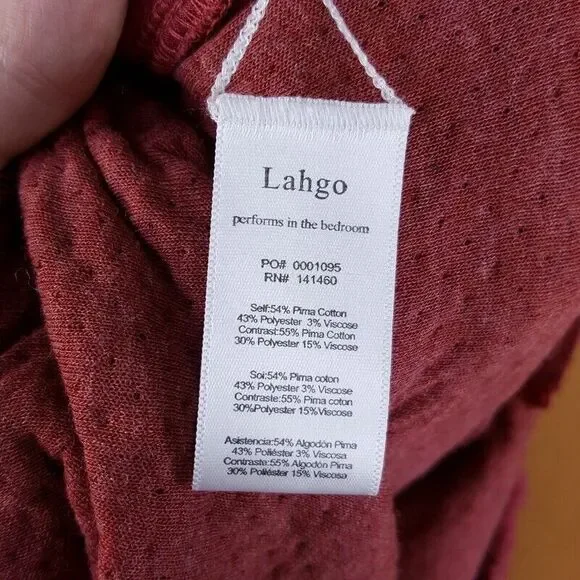 LUNYA Mens Jogger 2XL Maroon Pull On RESTORE DOUBLE FACED Pant Sweatpant LAHGO